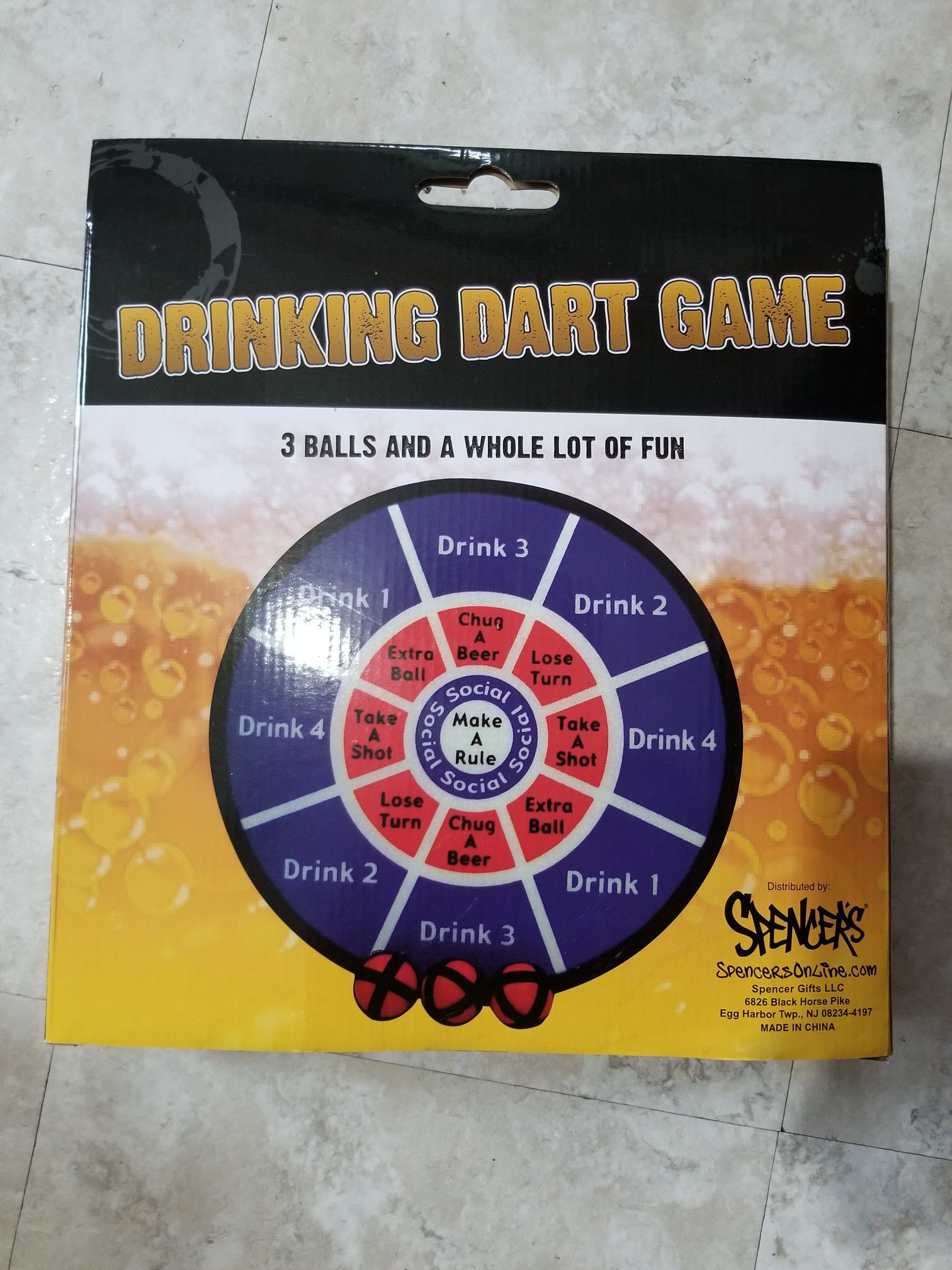 Drinking dart game