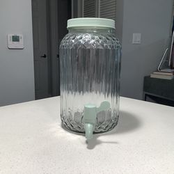 Drink dispenser, Blue jars, Halloween carving tools, balcony lights, cooker