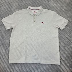 Tommy Bahama Men's Polo Shirt XL TG Big & Tall White/Pink SS Collared