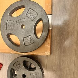 1 inch whole Plates 50lb 2 10lbs and 2 25lbs