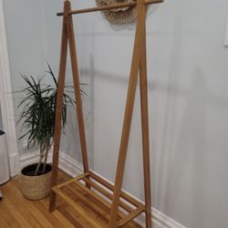 Solid Wood Clothes Rack