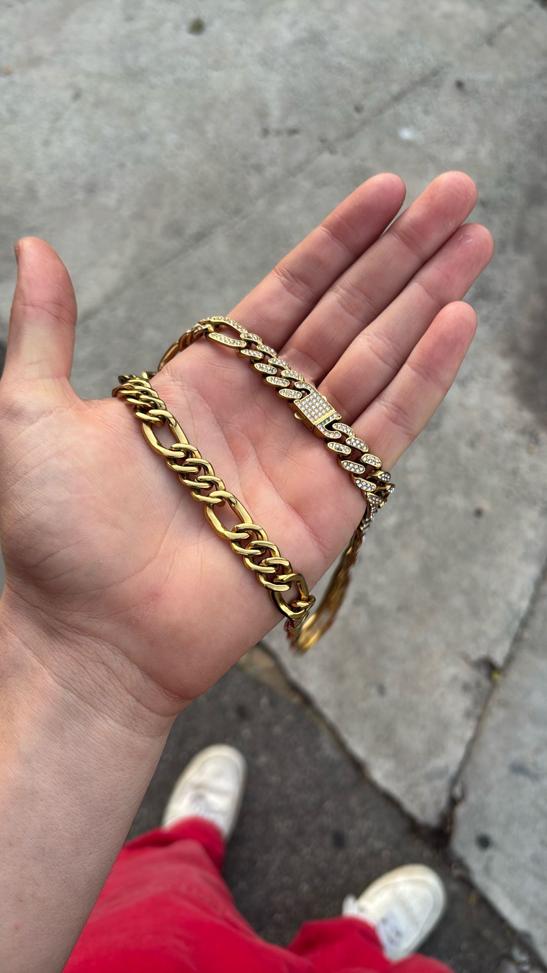 Miami Link, 14 Karat Gold Plated Moissanite Chain