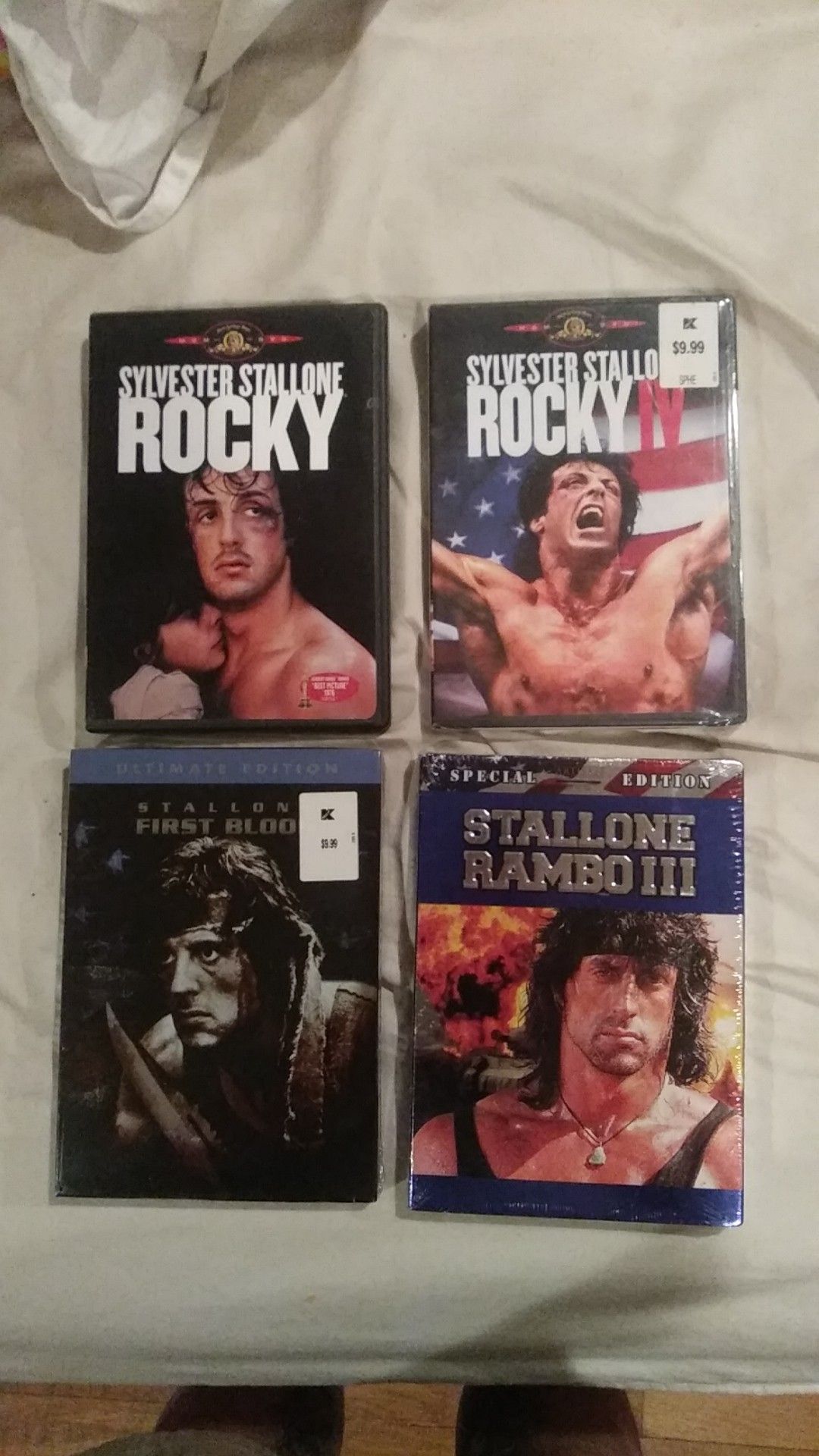 Rocky and rambo DVDs