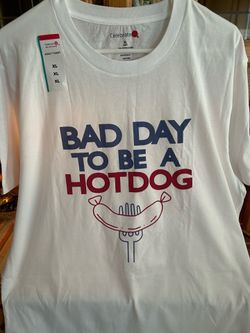 July 4th Bad Day to be a Hot Dog XL Adult Tee - NEW!