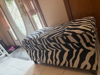 Black and White Storage Bench