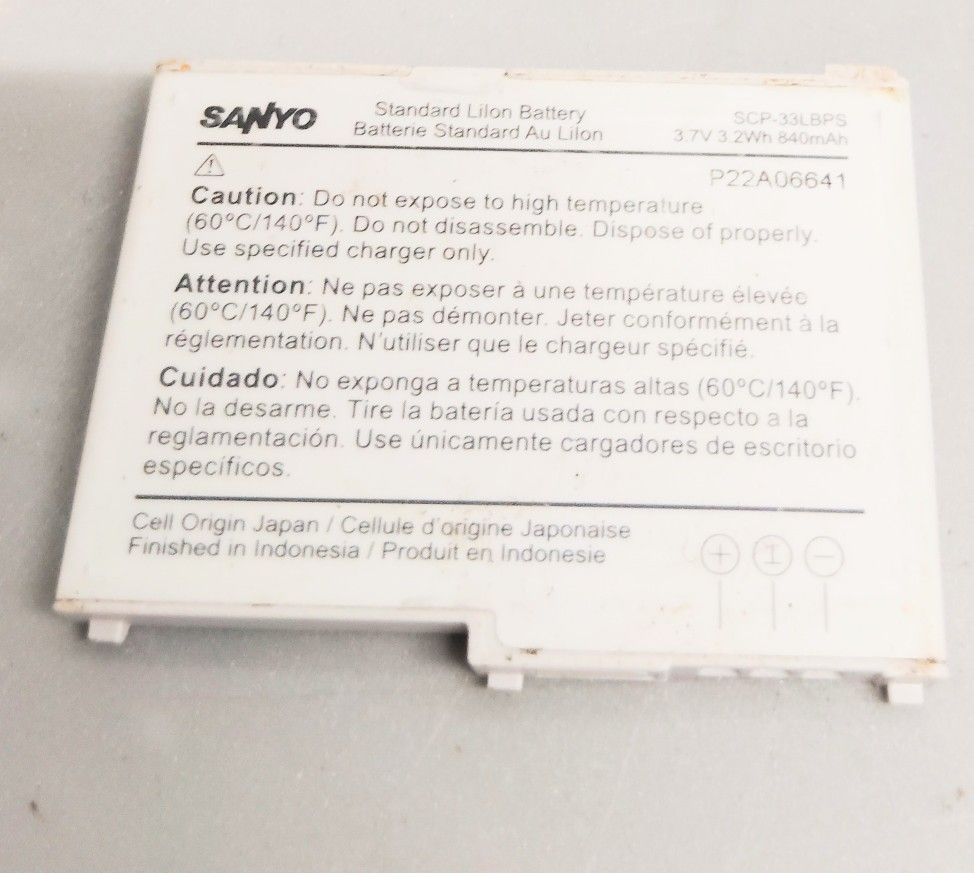 Battery SCP-33LBPS Fits Sanyo Loft Torino S2300 Juno SCP-2700 Vero SCP-3820 OEM