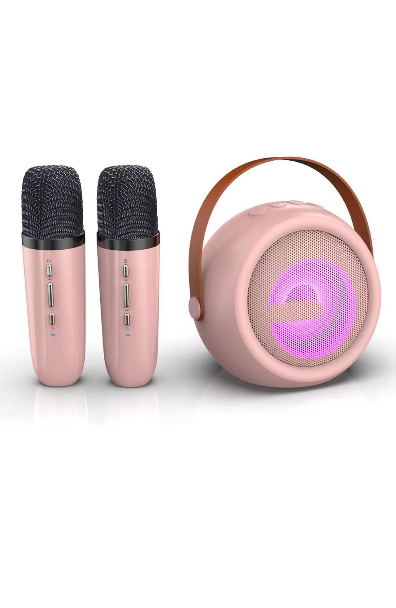 Kids Karaoke Machine, Portable Bluetooth Speaker with Wireless Microphone