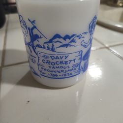Davy Crockett 1(contact info removed) Milk Glass Creamer Cup