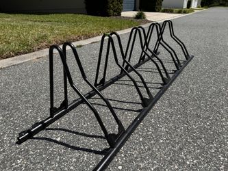 Simple Houseware 5 Bike Bicycle Floor Parking Adjustable Storage Stand, Black