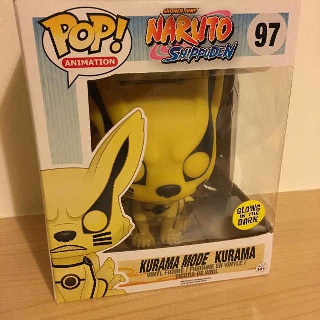 Kurama glow in the dark 6” funko pop from naruto