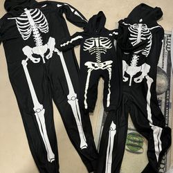 Family Skeleton Onesies Halloween Costume 