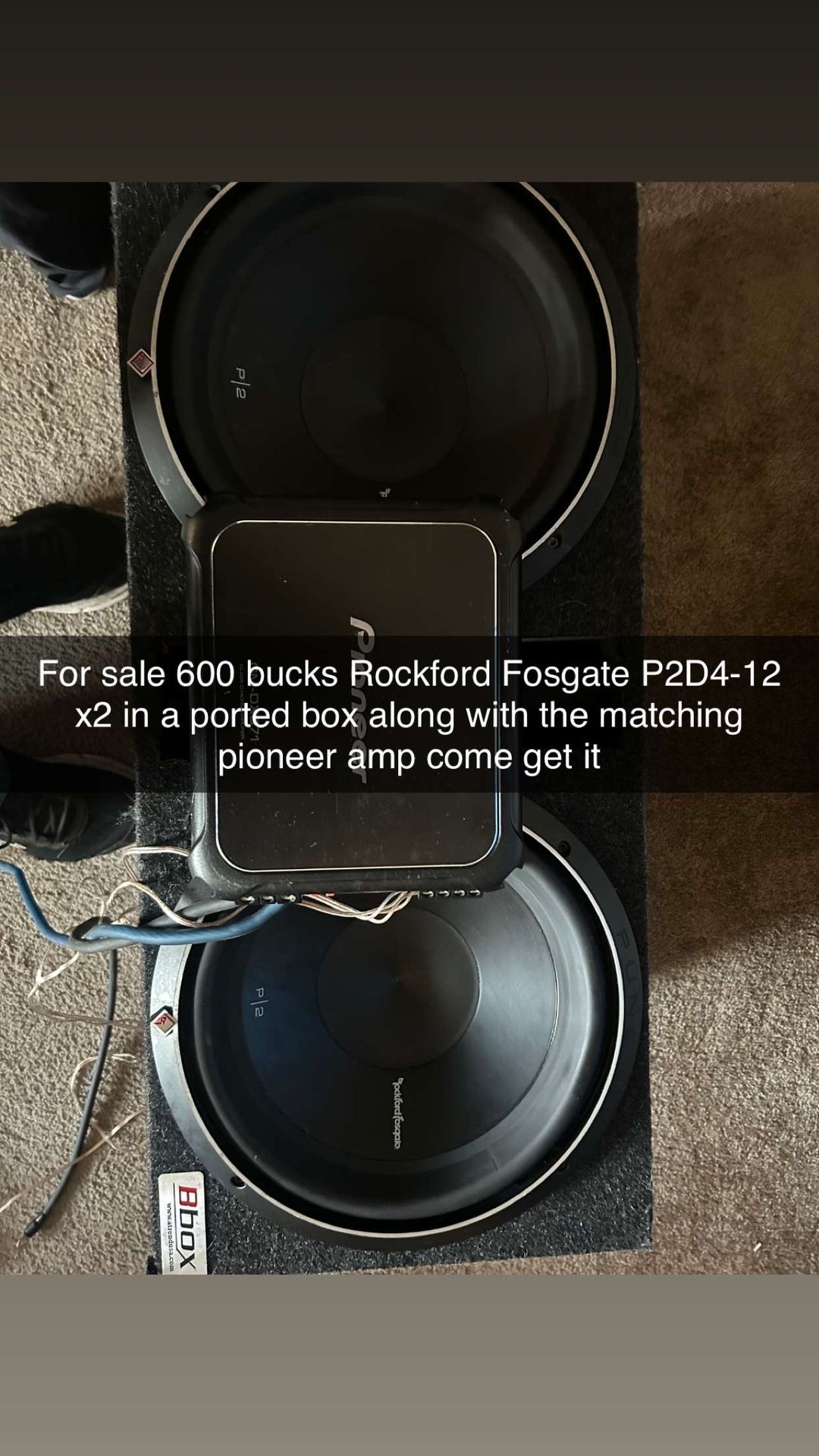 2x Rockford Footage In A Ported Box With Amp