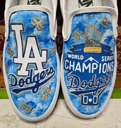 Dodgers Handpainted Shoes