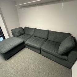 section couch dark grey