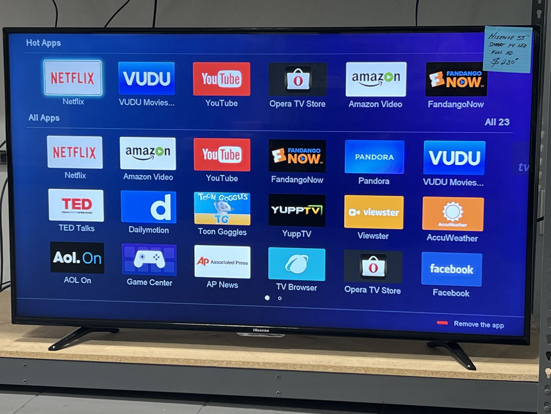 HISENSE 55” SMART TV LED 4K FULL HDD GREAT PICTURE QUALITY GUARANTEED 📺💯📺💯