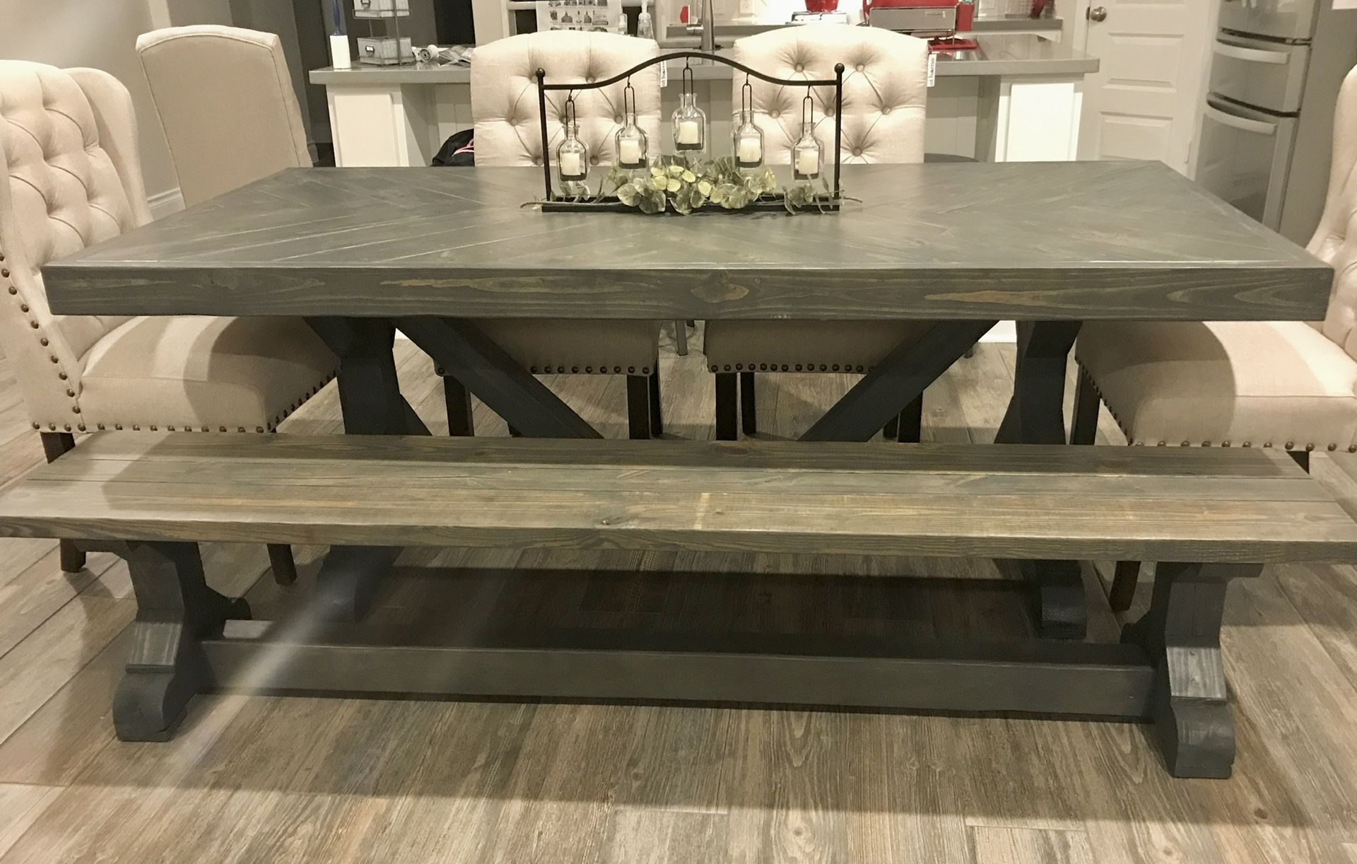Custom Dining Table Farmhouse Country French Modern Rustic Solid