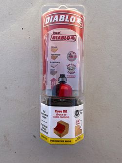 NEW Diablo DR30102 1/4 in. Carbide Cove Router Bit