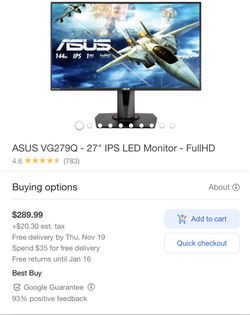 The monitor doesn’t have problems it’s brand new don’t have the box’s because it’s to big