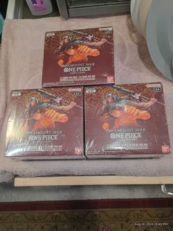 3 One Piece Paramount War Booster Boxes Sealed OP02