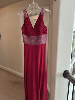 Red Wine Beaded Dress