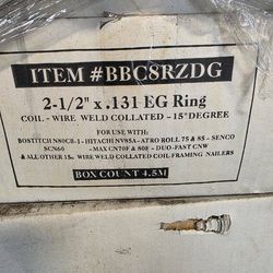 2 1/2” Framing coil nails