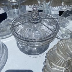 Cute antique crystal candy dish