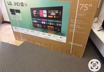75 LG TV Smart 4K HDTV $55 on Financing free delivery