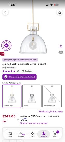 New Dimmable Dome Pendant!