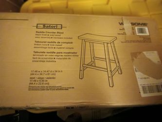 Wooden Black Bar Stool