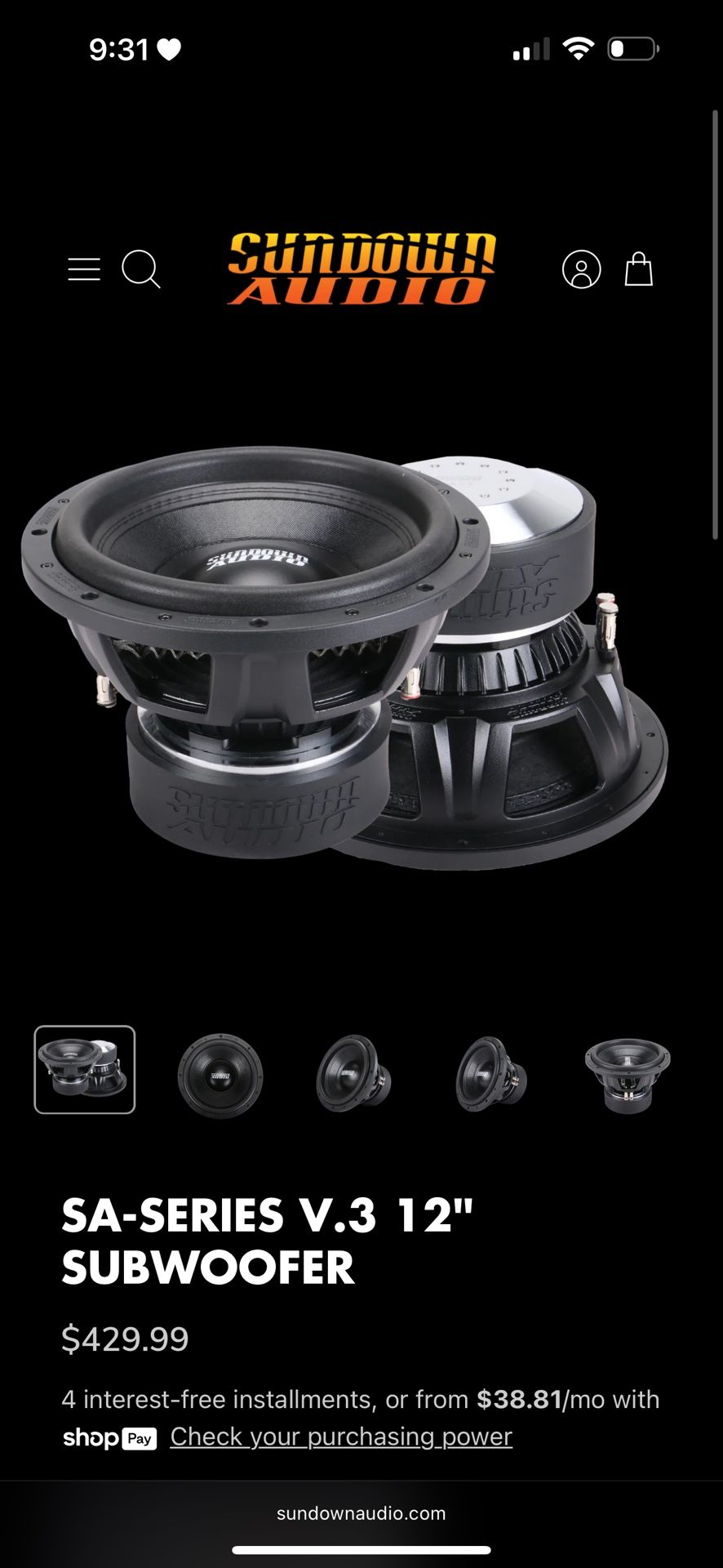 SA-SERIES V.3 12" SUBWOOFER