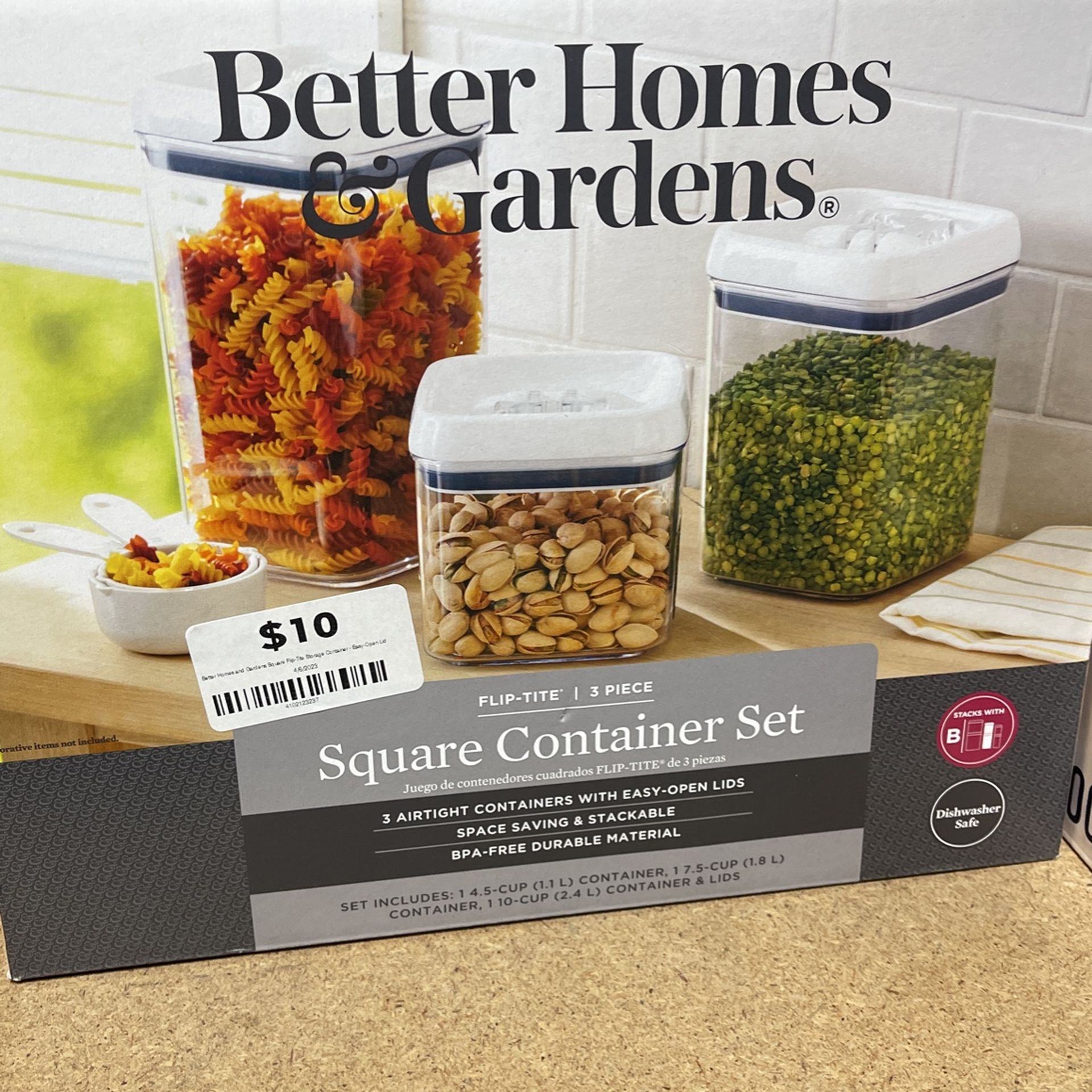 Better Homes & Gardens Flip-Tite Rectangular Food Storage