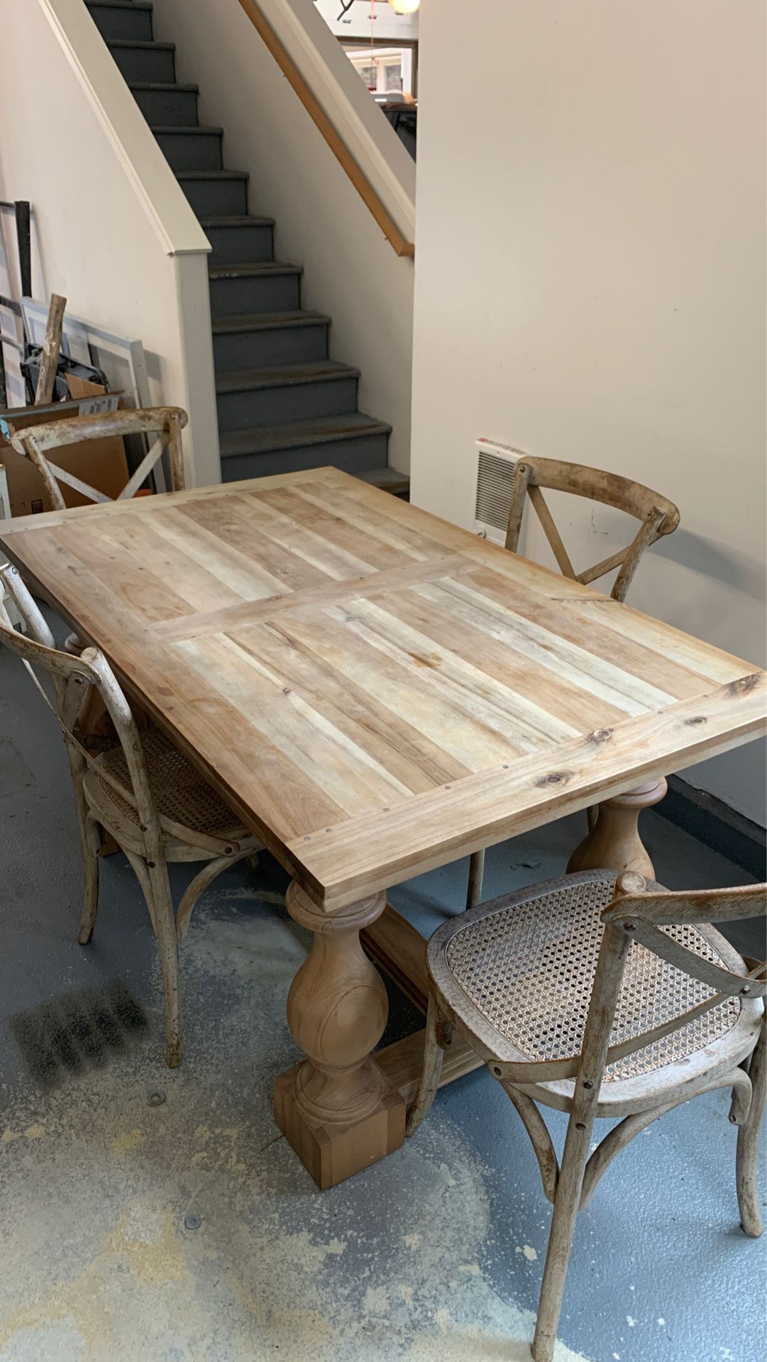 Dining table 36” x 60” plus 4 chairs - all from restoration hardware