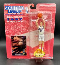 New NBA New Jersey Nets Keith Van Horn #44 Starting Lineup 1997 Kenner Figure