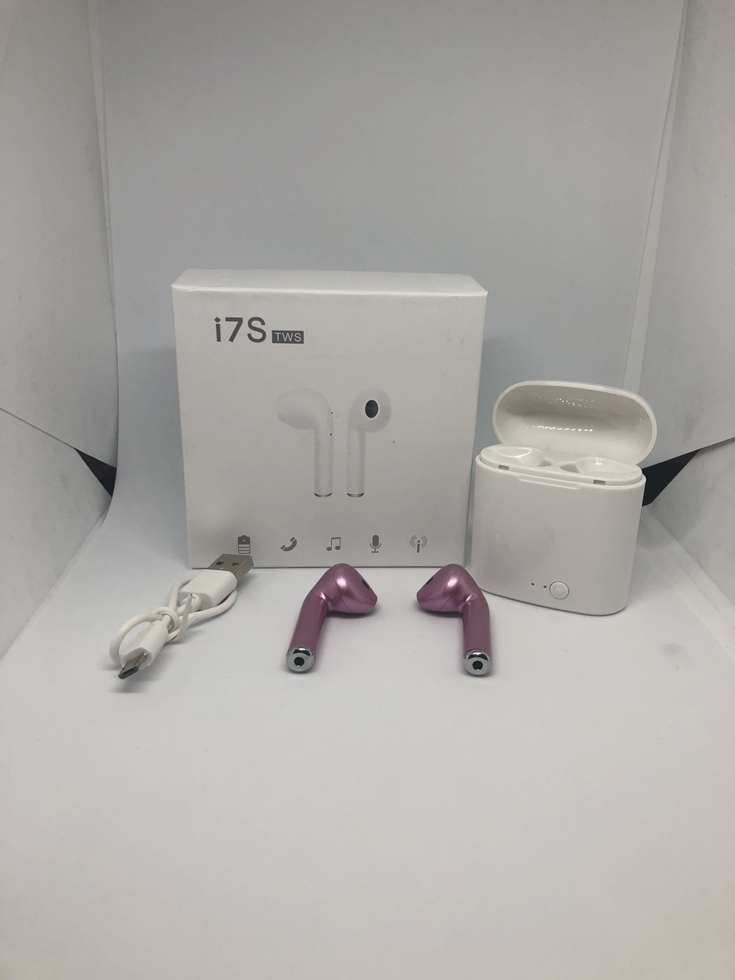 New I7s Bluetooth headphones wireless Audifonos pink