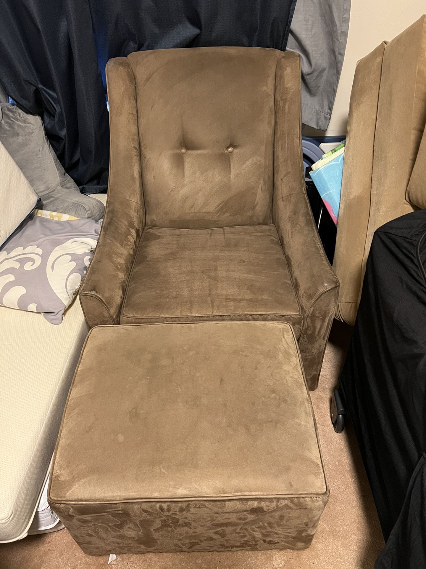 Suede Rocking Chair