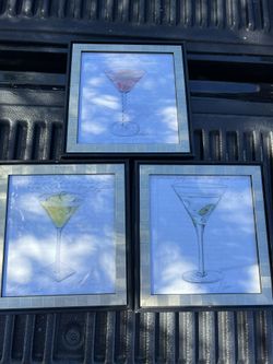 Martinis artwork three piece set