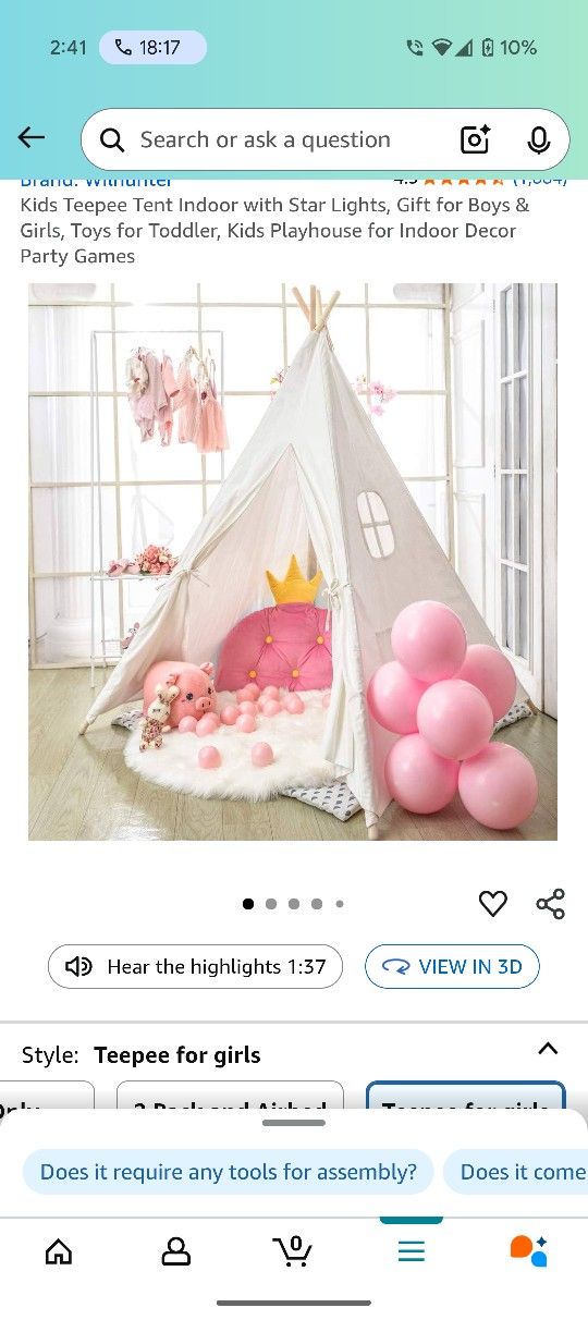 Teepee For Kids