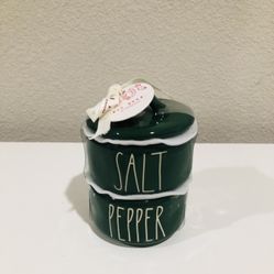 Rae Dunn Green Salt And Pepper Stacker