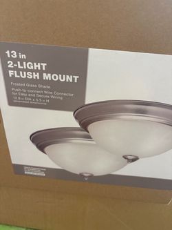 2- flush mount lights with shade