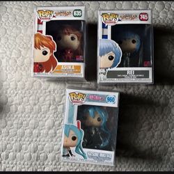 Funko Pop Evangelion - Asuka, Rei, Vocaloid - Hatsune Miku V4X , 635, 745, 960