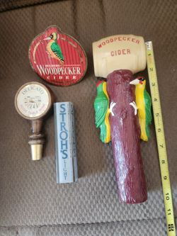 Set Of 4 Vintage Beer And Wine Tap Handles