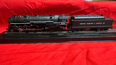 Model train cars and engines.