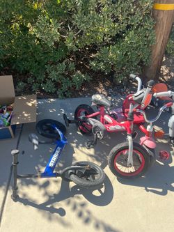 FREE toddler bikes and basketball hoop