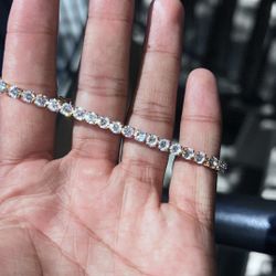 Moissanite Tennis Bracelet 18K Gold Plated