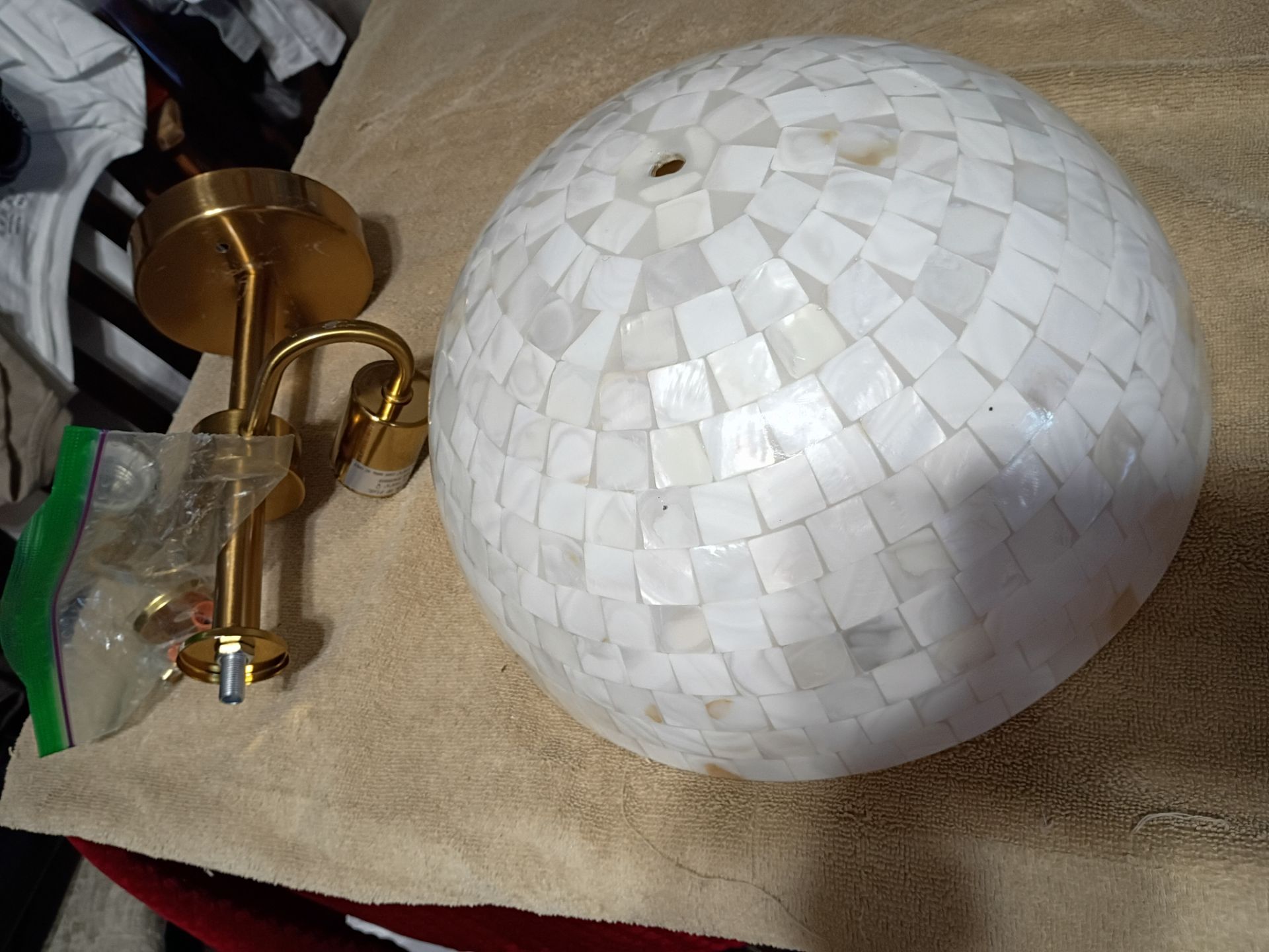 Mother of pearl light fixture