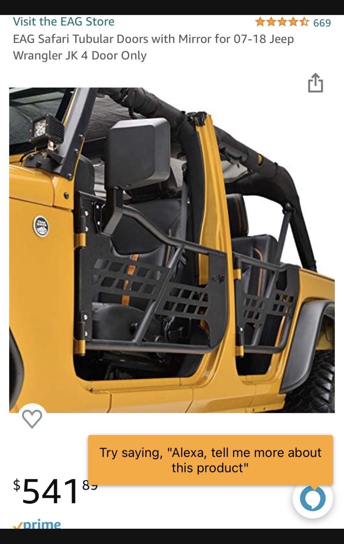 Jk Jeep tube Doors! Brand New