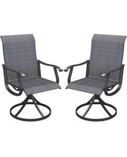 Assembled new Patio Swivel Dining Chairs Set of 2 All Weather Swivel Outdoor Patio Chairs