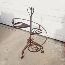 Vintage Wrought Iron Plant Stand 