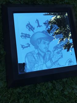 Hand Etched mirror