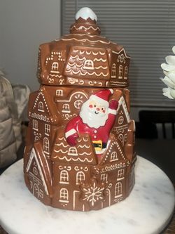 Gingerbread Santa Cookie Jar 